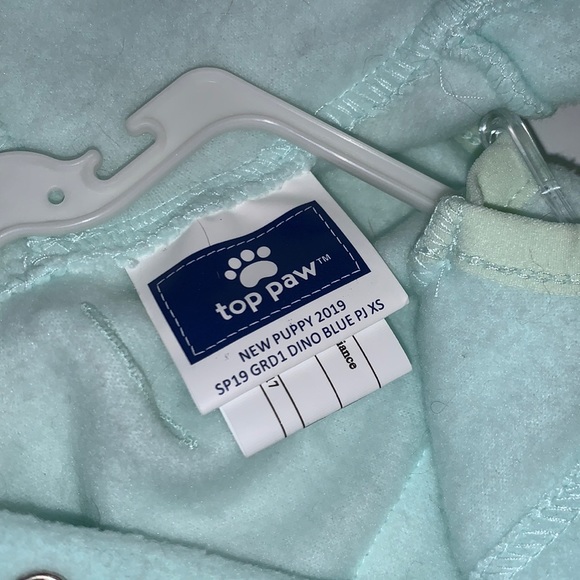 XS Dino PJ Onzie Top Paw Petco Blue Yellow - Picture 7 of 13
